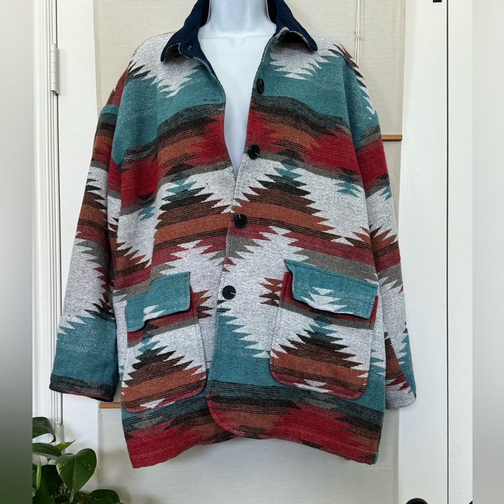 Veveret Aztec Pattern Shacket Size S - image 1